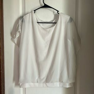 White flowy sleeveless top
